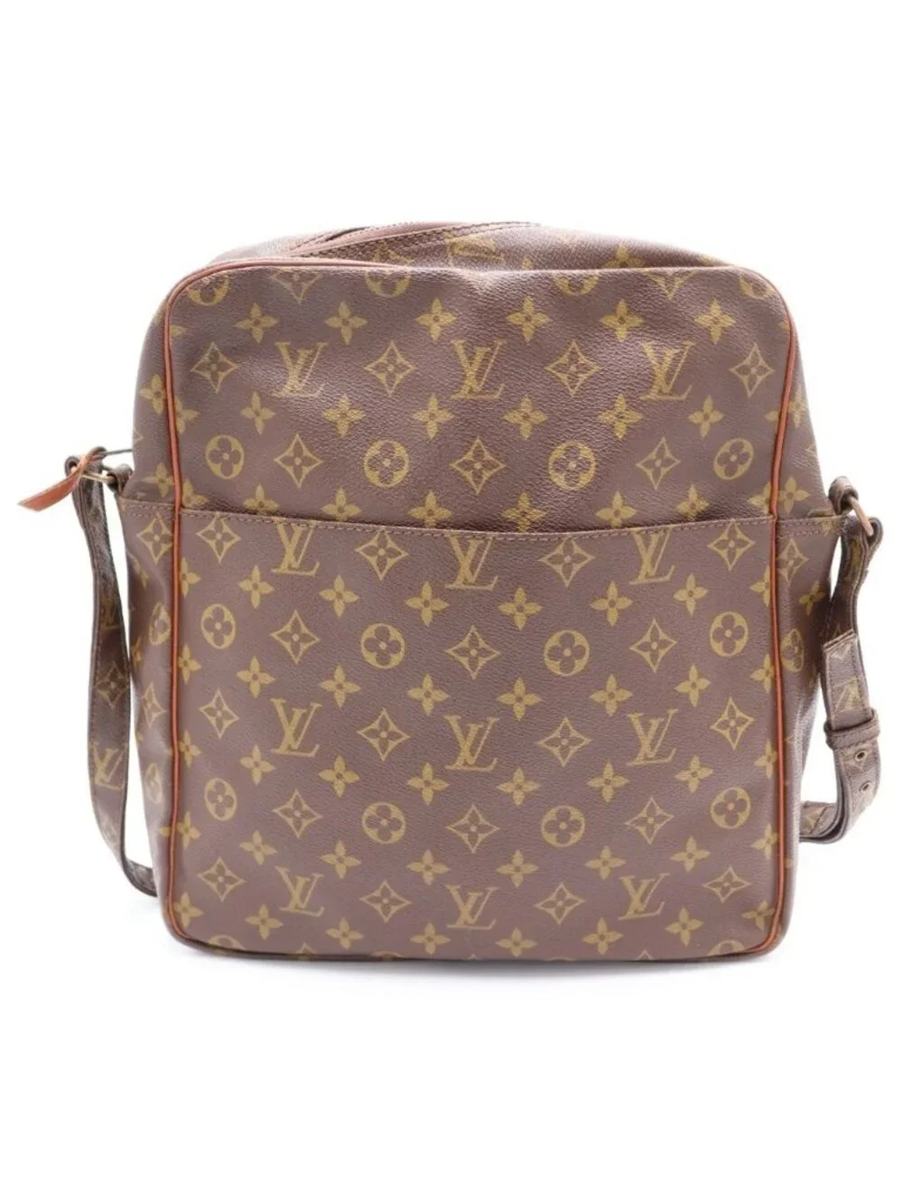 Louis Vuitton Vintage Monogram Malso Leather Shoulder Bag Brown